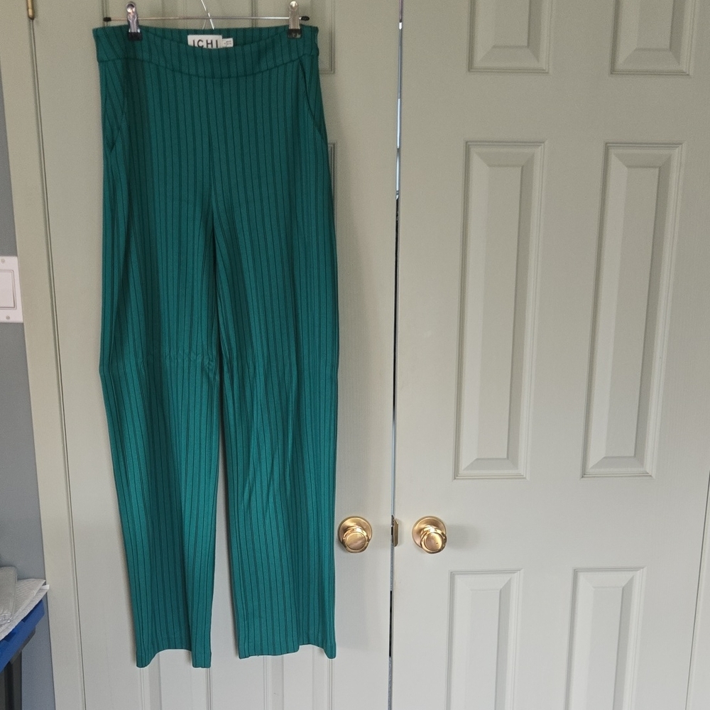 💚 Teal Striped Women's Pants